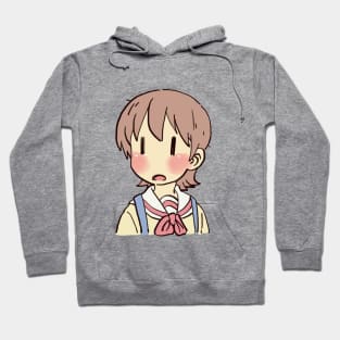 funny yuuko meme surprised face nichijou Hoodie